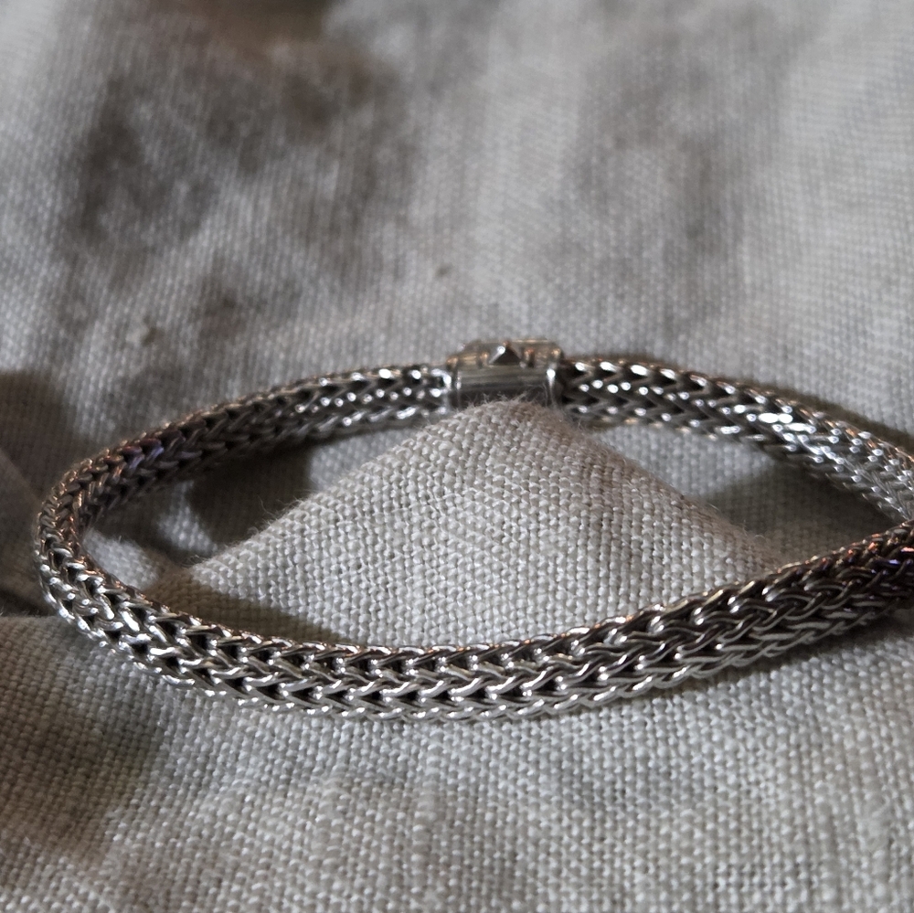 John Hardy Classic Chain Icon Bracelet, Blue Sapphire, SS, 5mm - Picture 3 of 12